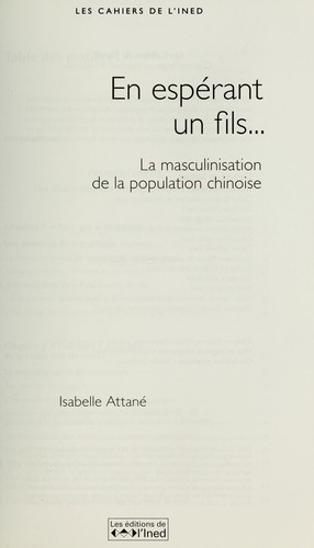 Cover for En espérant un fils