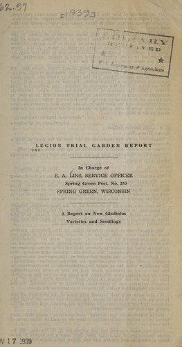Cover for Legion Trial Garden report