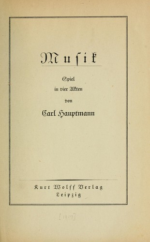Cover for Musik