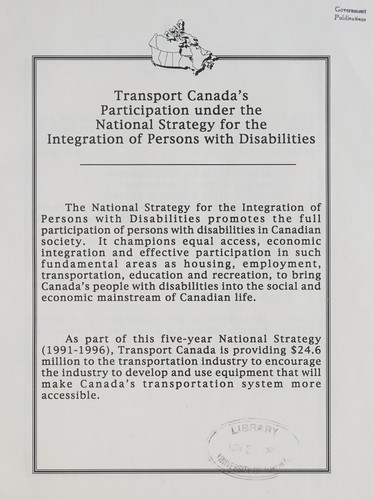 Cover for Accessible transportation services across Canada.
