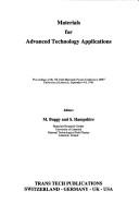 Cover for Materials for Advanced Technology Applications