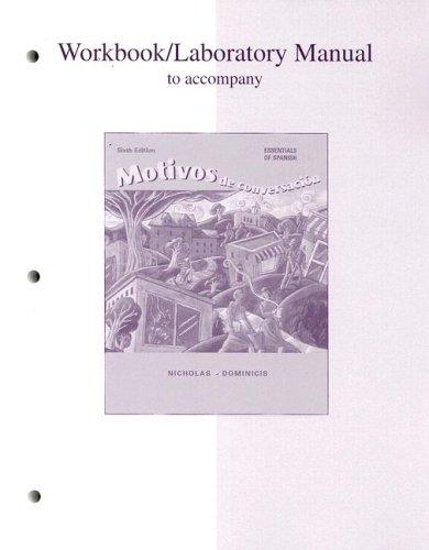 Cover for Workbook/Lab Manual to accompany Motivos de conversacion