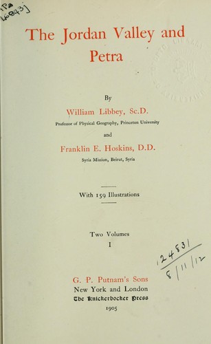 Cover for The Jordan Valley and Petra