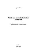 Cover for Metrik und metrische Techniken im R̥gveda