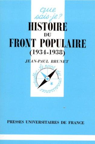 Cover for 1934-1938 Histoire du Front Populaire