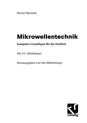 Cover for Mikrowellentechnik