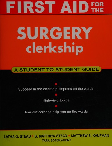 Cover for First Aid for the Surgery Clerkship