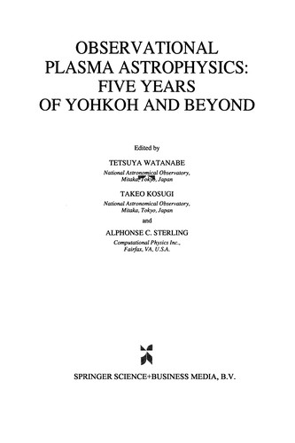 Cover for Observational Plasma Astrophysics: Five Years of Yohkoh and Beyond