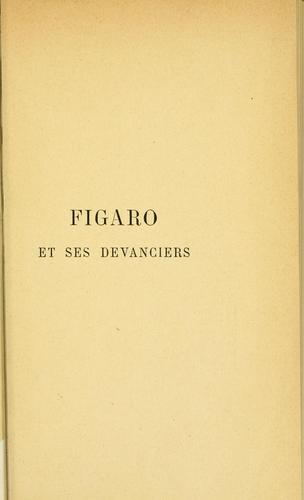 Cover for Figaro et ses devanciers