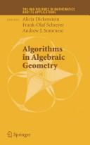 Cover for Algorithms in algebraic geometry