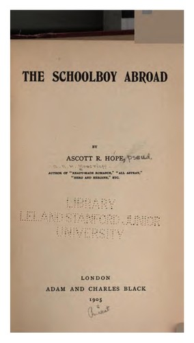 Cover for The Schoolboy Abroad...