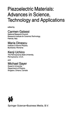 Cover for Piezoelectric Materials: Advances in Science, Technology and Applications