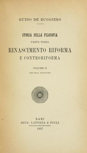 Cover for Storia della filosofia.
