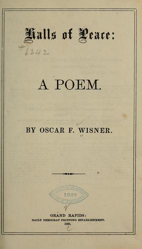 Cover for Halls of peace
