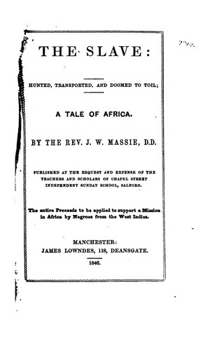 Cover for The Slave: Hunted, Transported, and Doomed to Toil ; a Tale of Africa