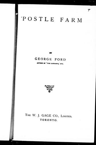 Cover for 'Postle farm