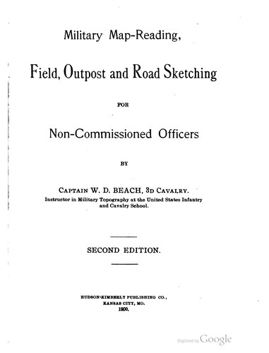 Cover for Military map-reading, field, outpost and road sketching for non-commissioned officers