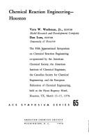 Cover for Chemical reaction engineering--Houston