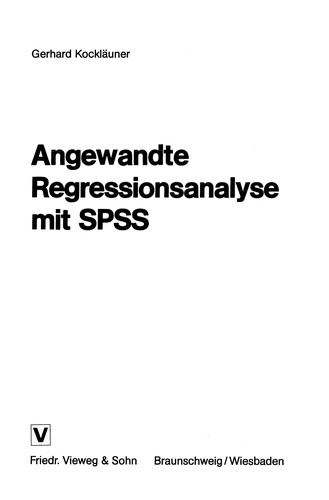 Cover for Angewandte Regressionsanalyse mit SPSS