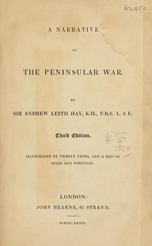 Cover for narrative of the Peninsular war.