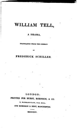 Cover for William Tell: A Drama