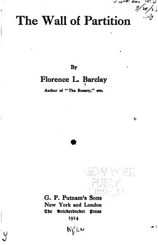 Cover for The wall of partition