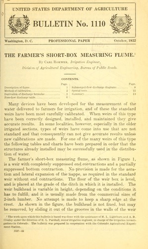 Cover for The farmer's short-box measuring flume