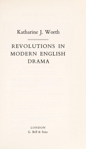Cover for Revolutions in modern English drama