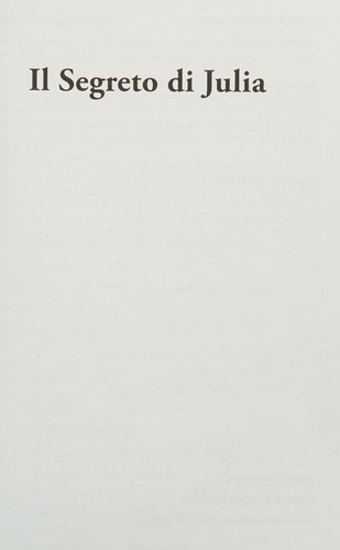 Cover for Il Segreto di Julia