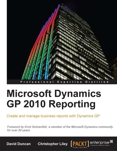 Cover for Microsoft Dynamics GP 2010 reporting