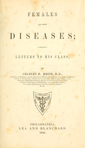 Cover for Females and their diseases