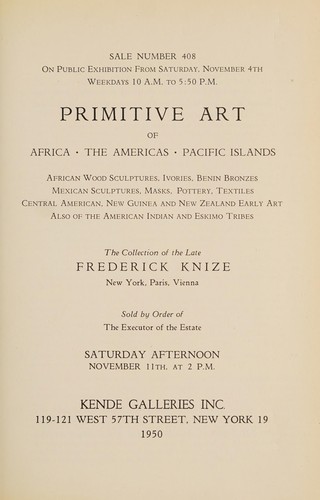 Cover for Primitive art of Africa, the Americas, Pacific Islands