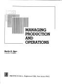 Cover for Managing production and operations