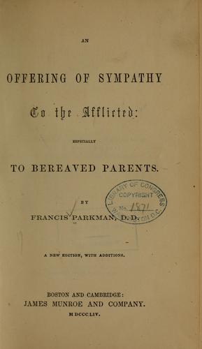Cover for An offering of sympathy to the afflicted: especially to bereaved parents