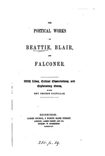 Cover for The poetical works of Beattie, Blair, and Falconer.