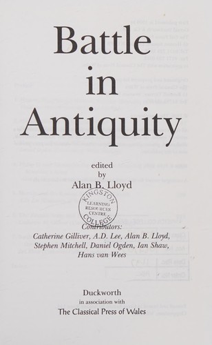 Cover for Battle in antiquity