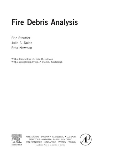 Cover for Fire debris analysis