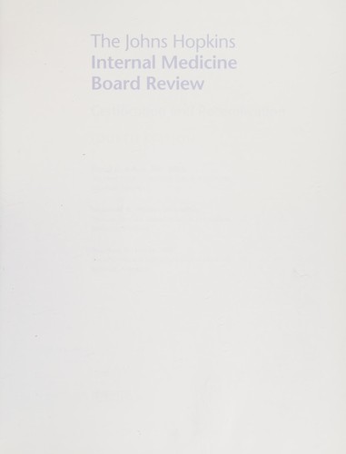 Cover for The Johns Hopkins Internal Medicine Board review 2012-2013
