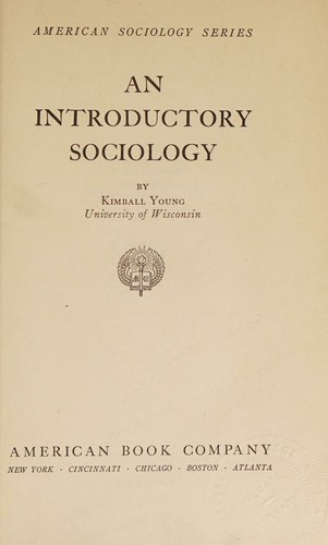 Cover for An introductory sociology,