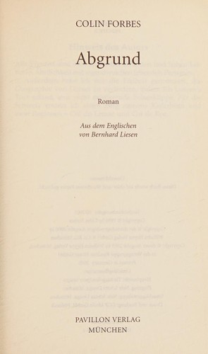 Cover for Abgrund