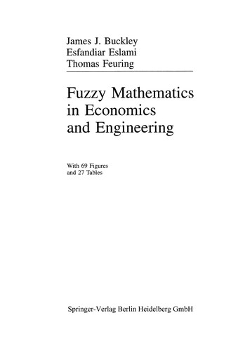 Cover for Fuzzy mathematics in economics and engineering