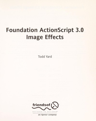 Cover for Foundation Actionscript 3.0 image effects