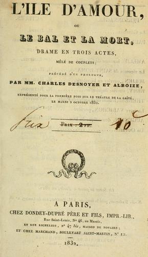 Cover for L' île d'amour