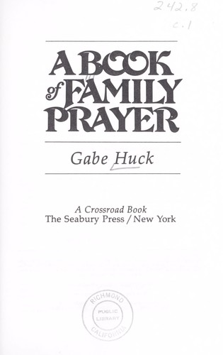 Cover for A book of family prayer