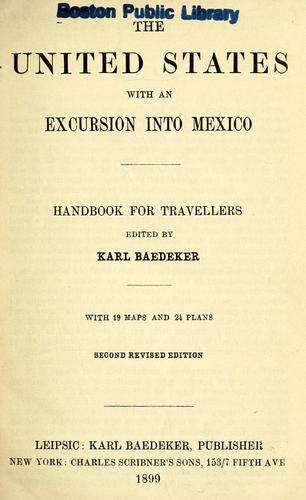 Cover for The United States, with an excursion into Mexico