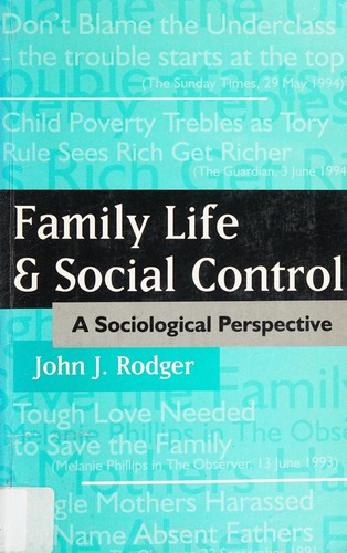 Cover for Family life and social control
