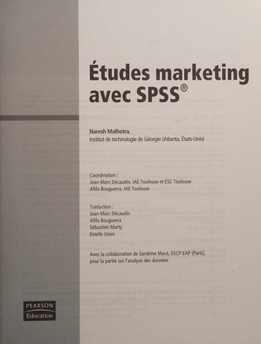 Cover for Marketing Research