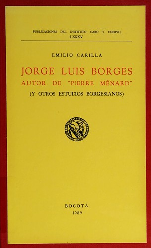 Cover for Jorge Luis Borges, autor de "Pierre Ménard"