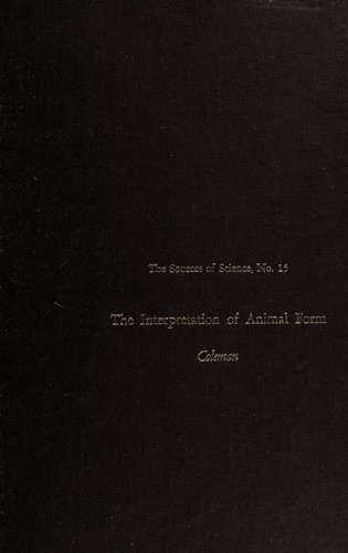 Cover for The interpretation of animal form