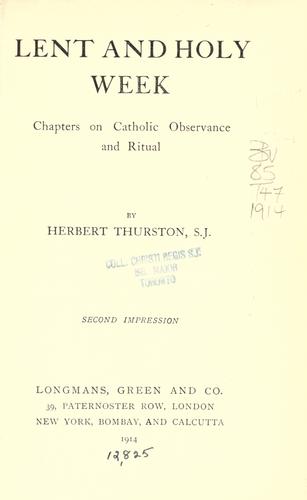 Cover for Lent and Holy Week